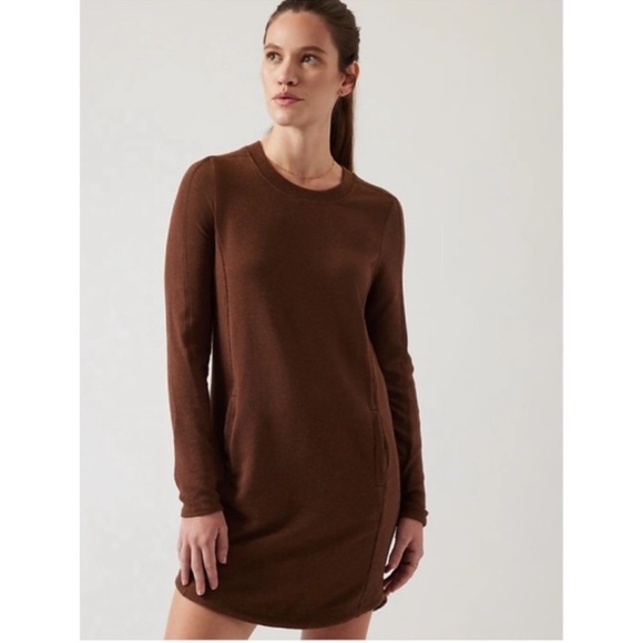 Athleta Dresses & Skirts - Athleta Balance Dress in Heathered Mahogany